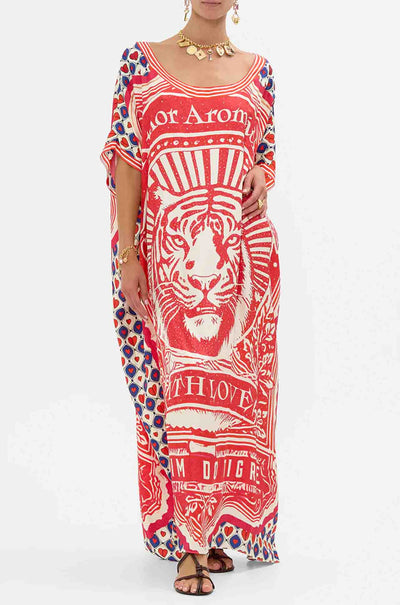 Camilla - Rinse and Roar Round Neck Kaftan