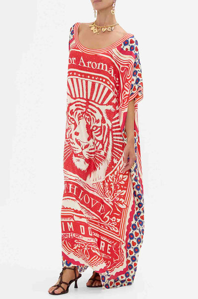 Camilla - Rinse and Roar Round Neck Kaftan