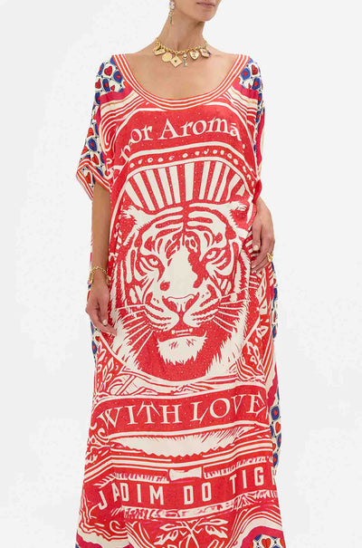 Camilla - Rinse and Roar Round Neck Kaftan