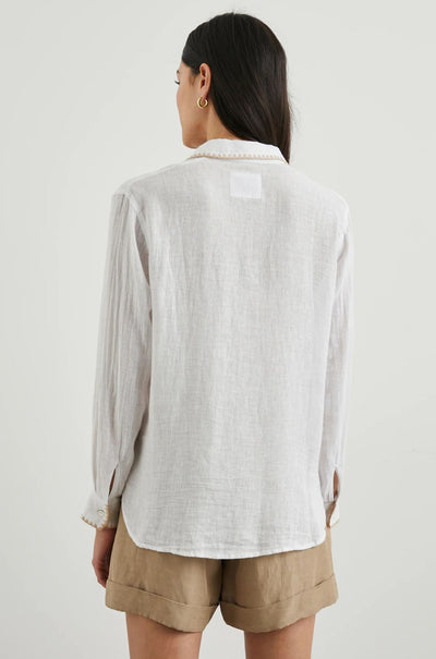 Rails - Charli Shirt in White Blanket Stitch