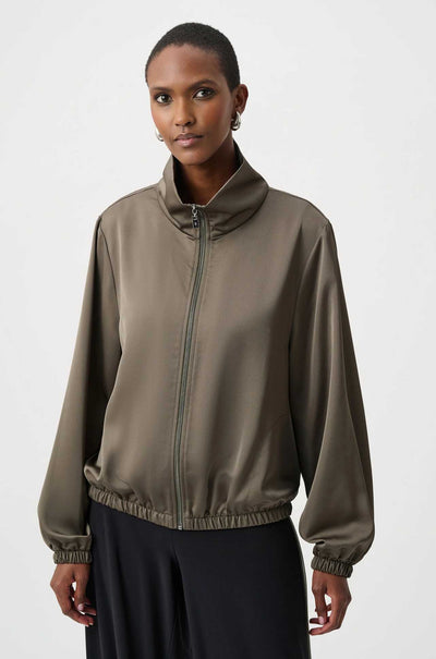Joseph Ribkoff - Recycled Satin Zipped Bomber Jacket