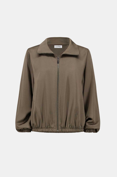 Joseph Ribkoff - Recycled Satin Zipped Bomber Jacket