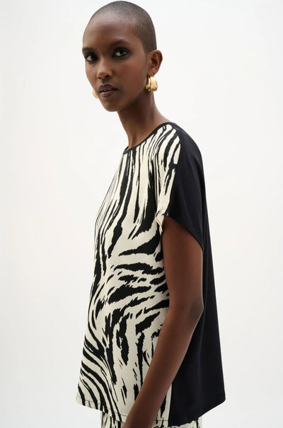 Joseph Ribkoff - Recycled Woven Animal Print with Silky Knit Back