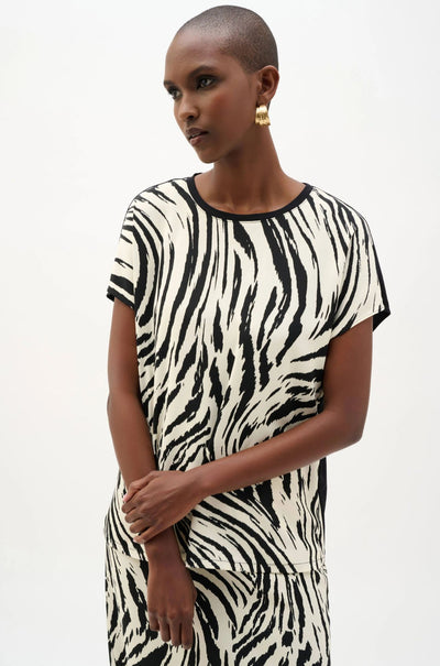 Joseph Ribkoff - Recycled Woven Animal Print with Silky Knit Back