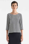 Mela Purdie - Relaxed Boat Neck in Bevel Stripe Knit