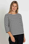 Mela Purdie - Relaxed Boat Neck in Bevel Stripe Knit