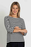 Mela Purdie - Relaxed Boat Neck in Bevel Stripe Knit