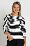 Mela Purdie - Relaxed Boat Neck in Bevel Stripe Knit