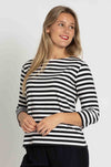 Mela Purdie - Relaxed Boat Neck in Bevel Stripe Knit