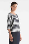 Mela Purdie - Relaxed Boat Neck in Bevel Stripe Knit