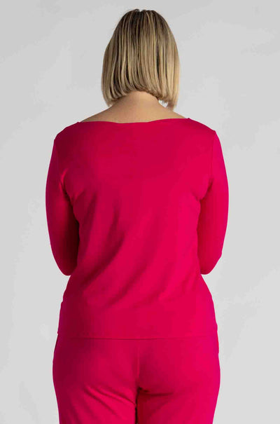 Mela Purdie - Relaxed Boat Neck in Cerise
