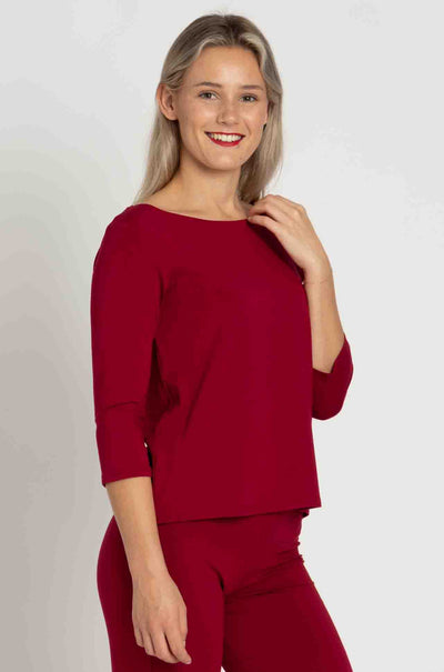Mela Purdie - Relaxed Boat Neck in Chilli