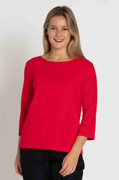 Mela Purdie - Relaxed Boat Neck in Geranium