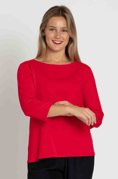 Mela Purdie - Relaxed Boat Neck in Geranium