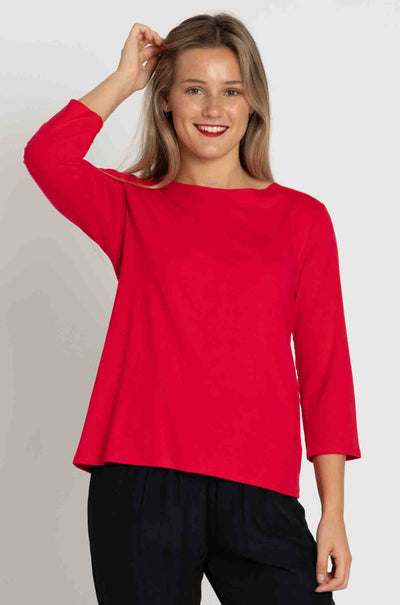 Mela Purdie - Relaxed Boat Neck in Geranium