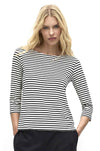Mela Purdie - Relaxed Boat Neck in Straw Stripe