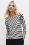 Mela Purdie - Relaxed Boat Neck in Straw Stripe