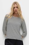 Mela Purdie - Relaxed Boat Neck in Straw Stripe