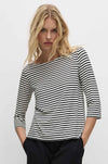 Mela Purdie - Relaxed Boat Neck in Straw Stripe