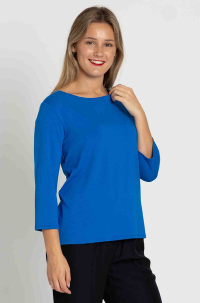 Mela Purdie - Relaxed Boat Neck in Topaz