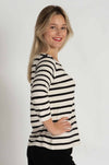 Mela Purdie - Relaxed Boat Neck in Trunk Stripe Knit
