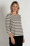Mela Purdie - Relaxed Boat Neck in Trunk Stripe Knit