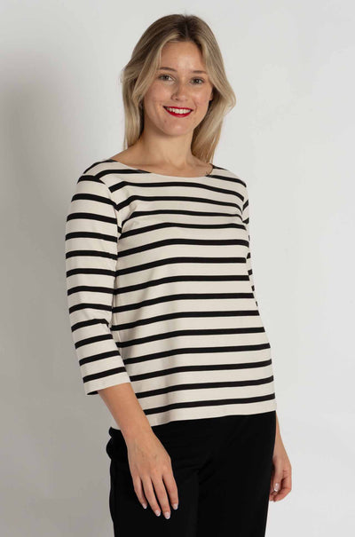 Mela Purdie - Relaxed Boat Neck in Trunk Stripe Knit