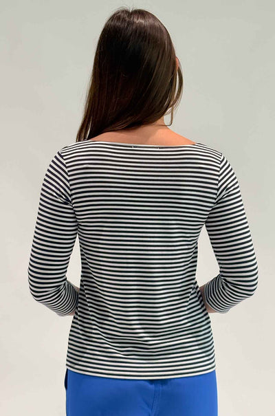 Mela Purdie - Relaxed Boat Neck in Yacht Stripe Jersey