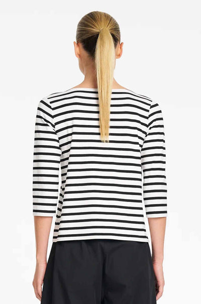 Mela Purdie - Relaxed Boat Neck in Banner Stripe