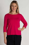 Mela Purdie - Relaxed Boat Neck in Cerise