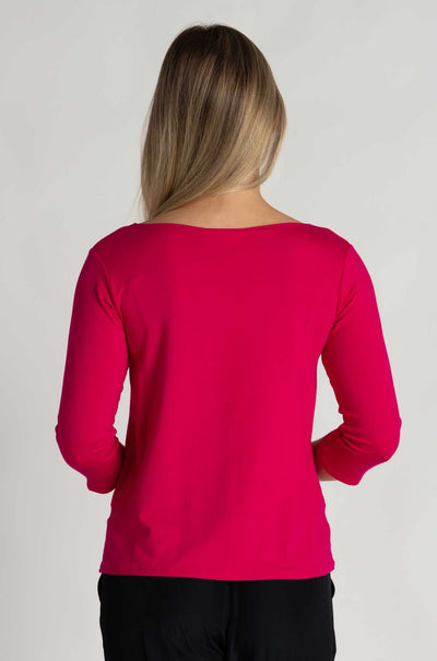 Mela Purdie - Relaxed Boat Neck in Cerise