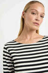 Mela Purdie - Relaxed Boat Neck in Bevel Stripe Knit