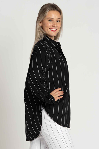 Mela Purdie - Relaxed Mid Shirt in Pin Popilene