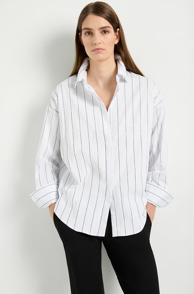 Mela Purdie - Relaxed Mid Shirt in Pin Popilene