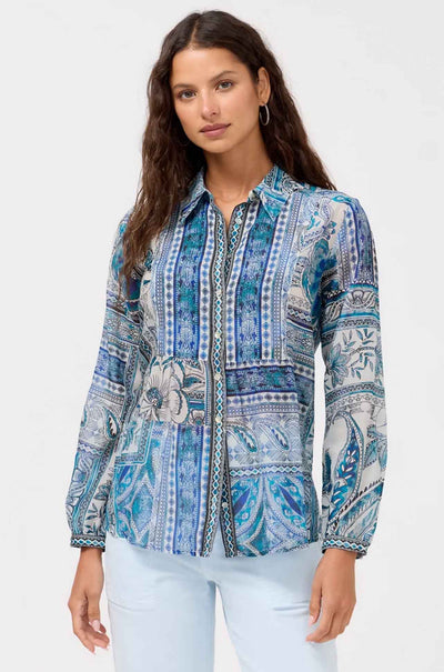 Johnny Was - Relaxed Yoke Shirt in Athene