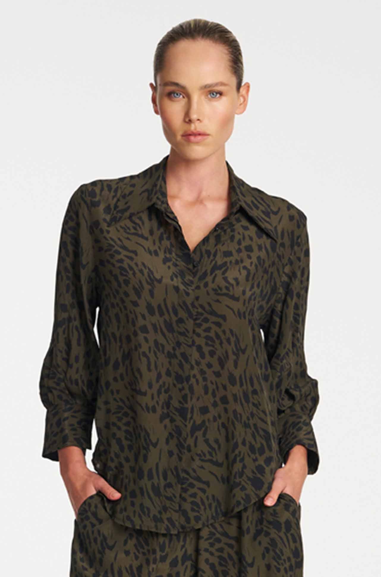 Mela Purdie - Resort Blouse in Amazon Print Silk