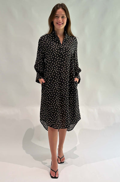 Mela Purdie - Resort Dress in Scattered Spot Silk Print