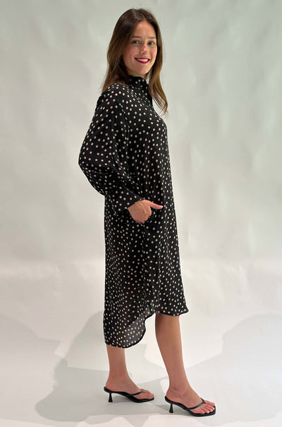 Mela Purdie - Resort Dress in Scattered Spot Silk Print