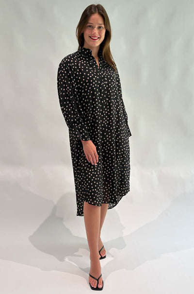 Mela Purdie - Resort Dress in Scattered Spot Silk Print