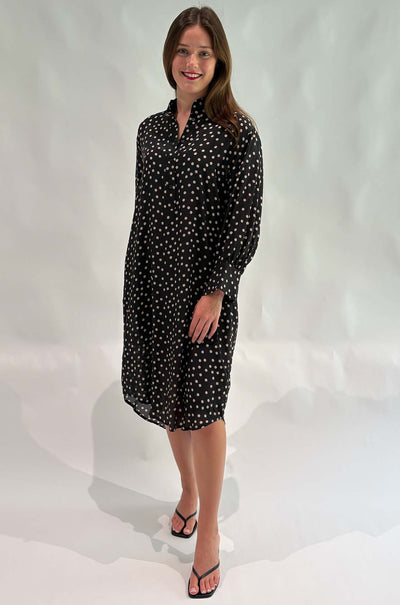 Mela Purdie - Resort Dress in Scattered Spot Silk Print