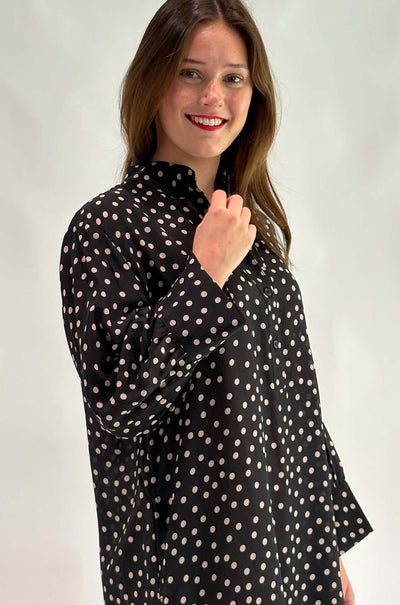 Mela Purdie - Resort Dress in Scattered Spot Silk Print