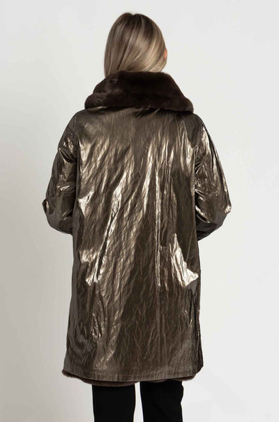 Joseph Ribkoff - Reversible Faux Fur Coat