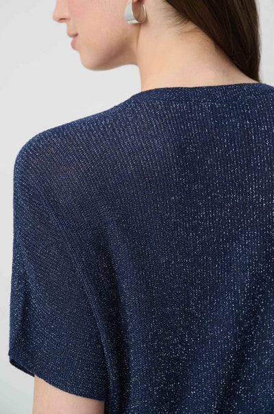 Joseph Ribkoff - Rhinestones Knit T-Shirt