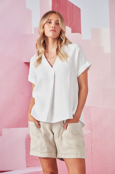 Verge - Rhyme Shirt in White