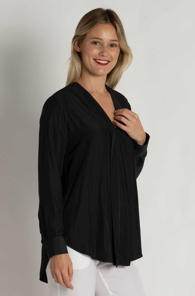 Mela Purdie - Ribbon Edge Shirt in Carbon