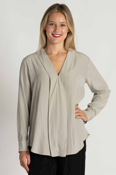 Mela Purdie - Ribbon Edge Shirt in Putty