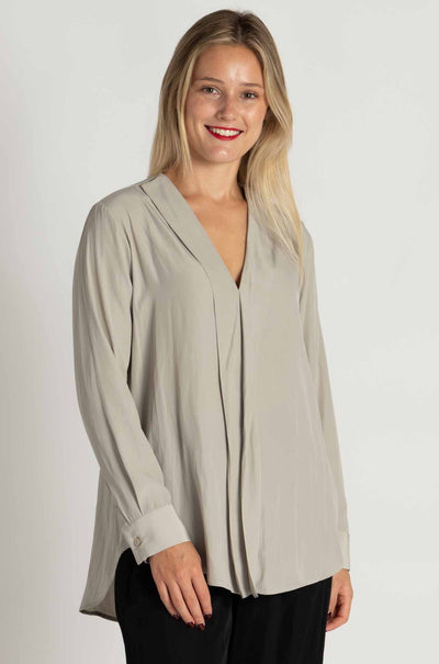 Mela Purdie - Ribbon Edge Shirt in Putty