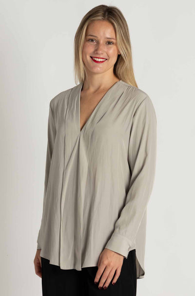 Mela Purdie - Ribbon Edge Shirt in Putty