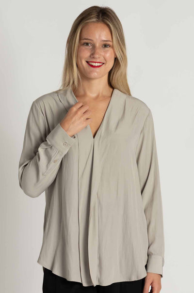 Mela Purdie - Ribbon Edge Shirt in Putty