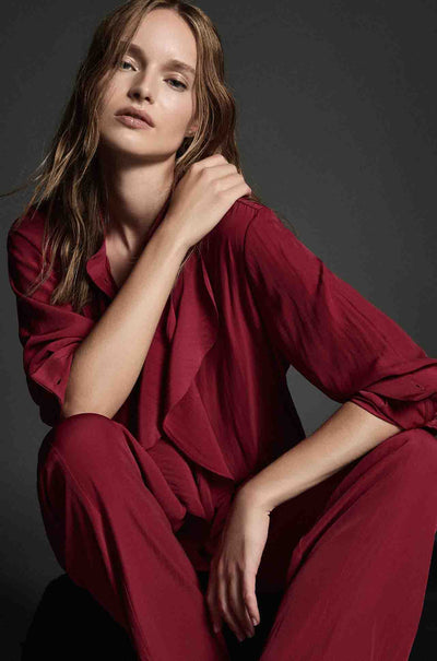 Mela Purdie - Ripple Blouse in Chilli